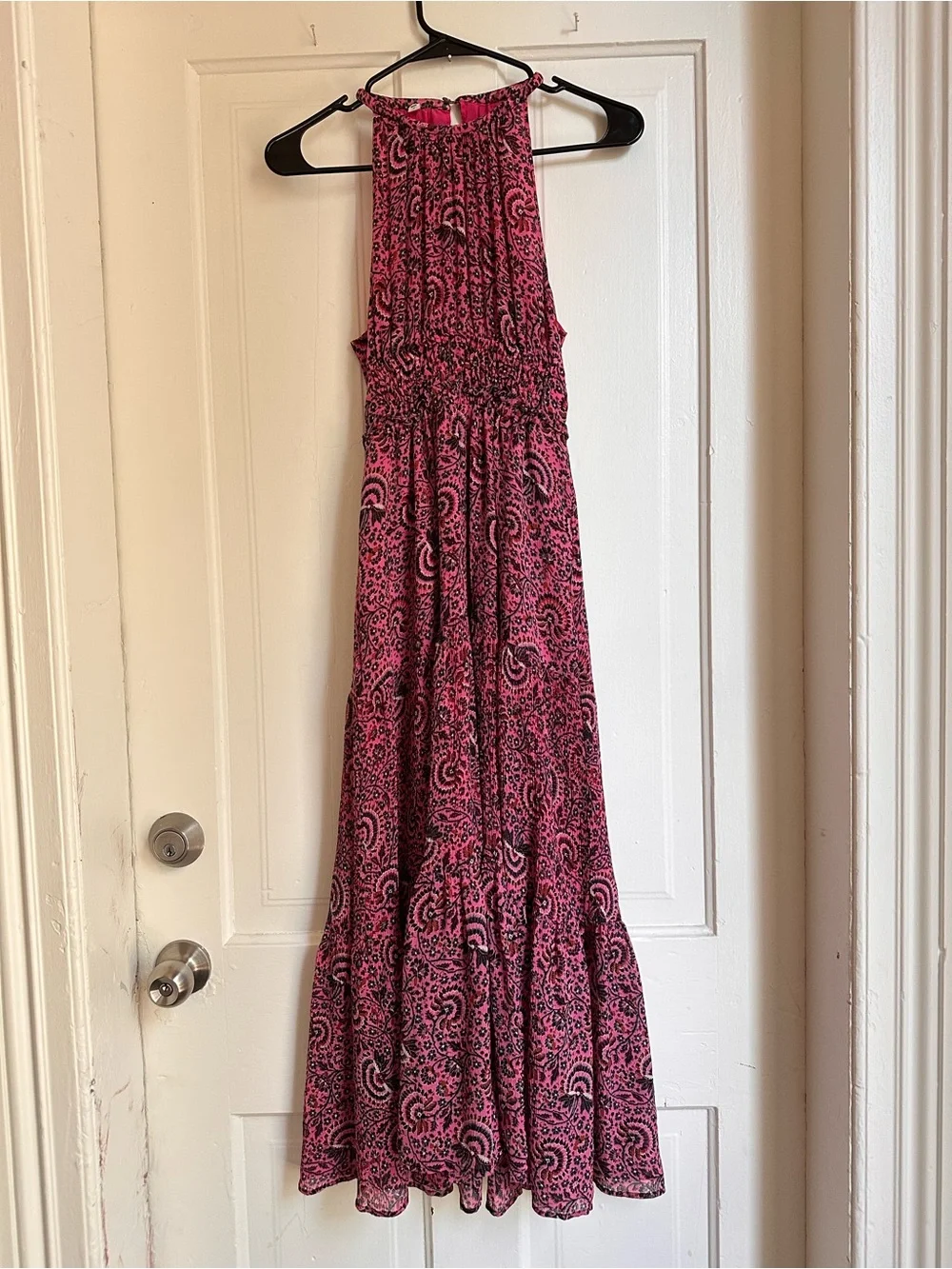 A.L.C. Pink Paisley Halter Midi Dress Elara - Picture 2 of 5